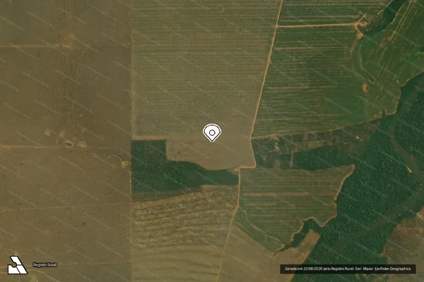 Imagem de satélite de Infração da Flora em Alto Paraíso - RO (marcador da localização)