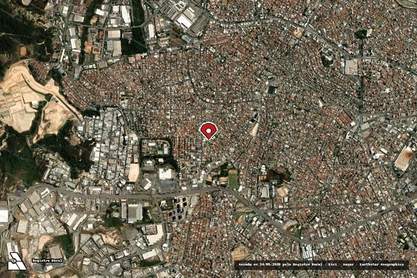 Imagem de satélite — Embargo IBAMA — Infração de Biopirataria(Não Classificada-Móvel) — Contagem/MG