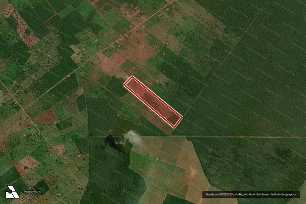 Imagem de satélite de Infração Ambiental em Cáceres - MT