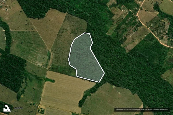 Imagem de satélite de Infração da Flora em Cujubim - RO