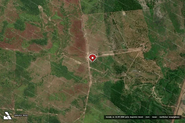 Imagem de satélite — Embargo IBAMA — Infração Ambiental — Sampaio/TO