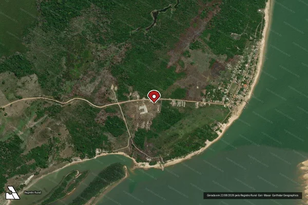 Imagem de satélite — Embargo IBAMA — Infração Ambiental - Aveiro/PA