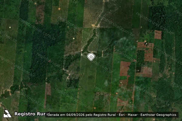 Imagem de satélite — Embargo IBAMA — Infração Ambiental - Porto Velho/RO