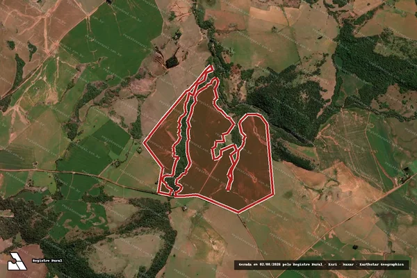 Imagem de satélite de Infração da Flora em São Francisco de Assis - RS