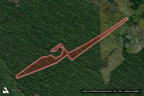 Imagem de satélite de Infração da Flora em Apuí - AM
