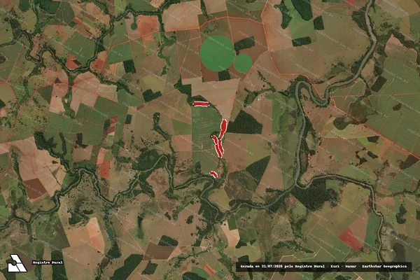 Imagem de satélite de Infração Ambiental em Carmo do Rio Verde - GO