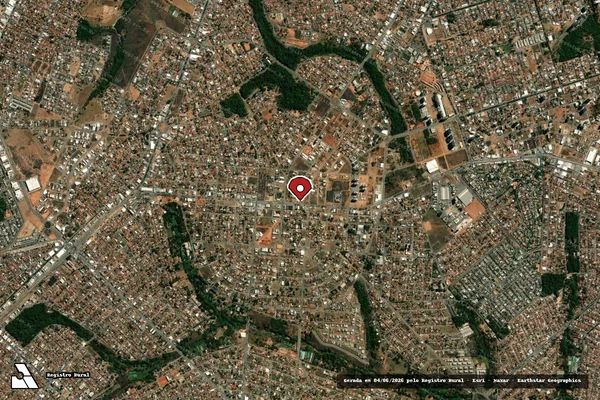 Imagem de satélite de Infração da Flora em Goiânia - GO (marcador da localização)