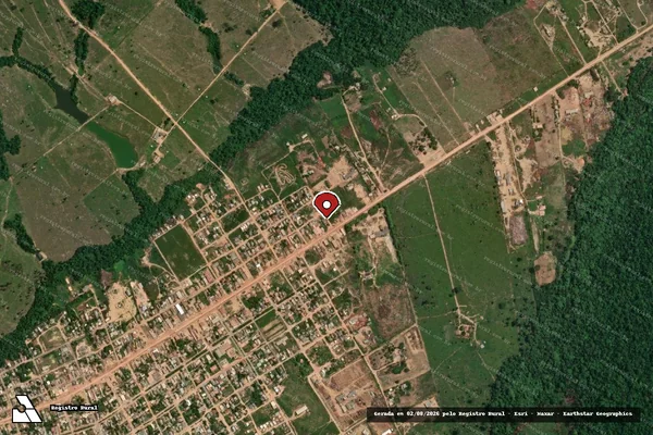 Imagem de satélite de Infração Ambiental em Manicoré - AM (marcador da localização)