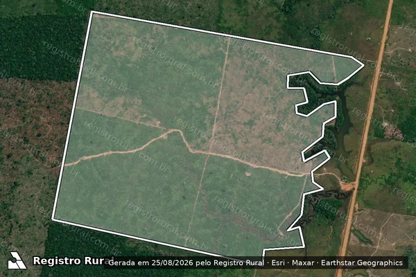 Imagem de satélite de Infração Ambiental em Humaitá - AM