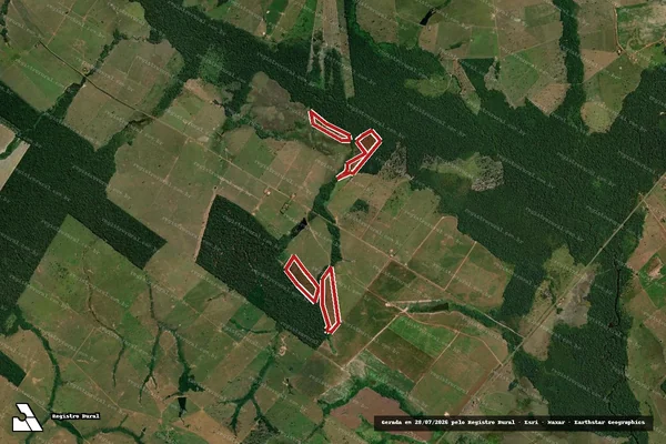 Imagem de satélite de Infração Ambiental em São Francisco do Guaporé - RO