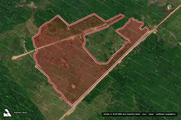 Imagem de satélite — Embargo Ambiental — Cantá/RR