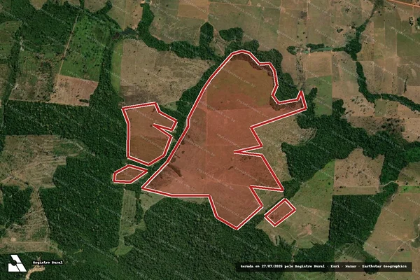 Imagem de satélite de Infração da Flora em Nova Canaã do Norte - MT
