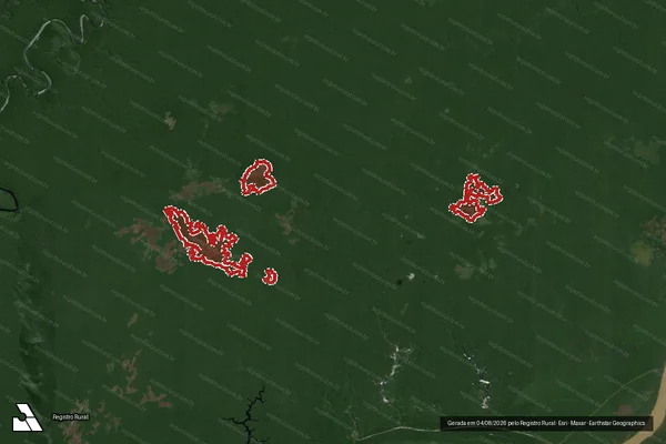 Imagem de satélite de Infração da Flora em Novo Aripuanã - AM