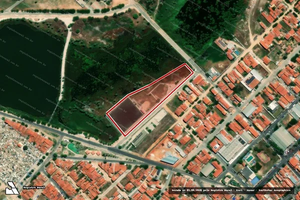 Imagem de satélite — Embargo IBAMA — Infração Ambiental — Russas/CE