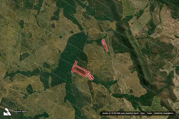 Imagem de satélite de Infração da Flora em Bonito - MS