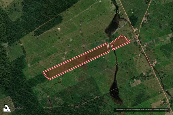 Imagem de satélite de Infração da Flora em Candeias do Jamari - RO