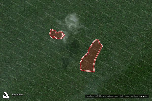 Imagem de satélite — Embargo IBAMA — Infração da Flora — Vitória do Jari/AP