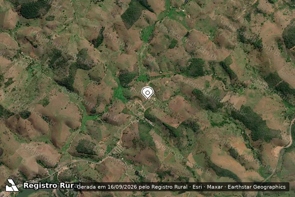 Imagem de satélite — Embargo IBAMA — Infração Ambiental - Santo Antônio de Pádua/RJ