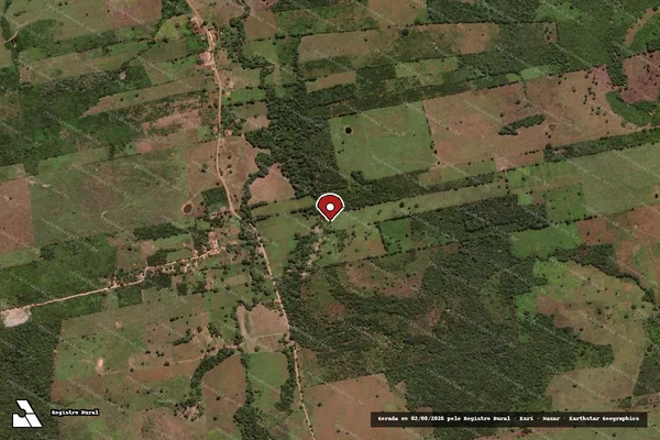 Imagem de satélite — Embargo IBAMA — Infração Ambiental — Santana do Cariri/CE