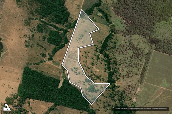 Imagem de satélite — Embargo IBAMA — Desmatamento - Alta Floresta/MT
