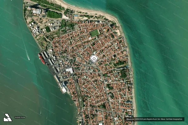 Imagem de satélite de Infração de pesca(Não Classificada-Móvel) em Cabedelo - PB (marcador da localização)