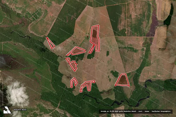 Imagem de satélite — Embargo IBAMA — Infração da Flora — Marianópolis do Tocantins/TO