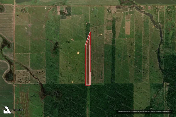 Imagem de satélite de Infração da Flora em Cujubim - RO