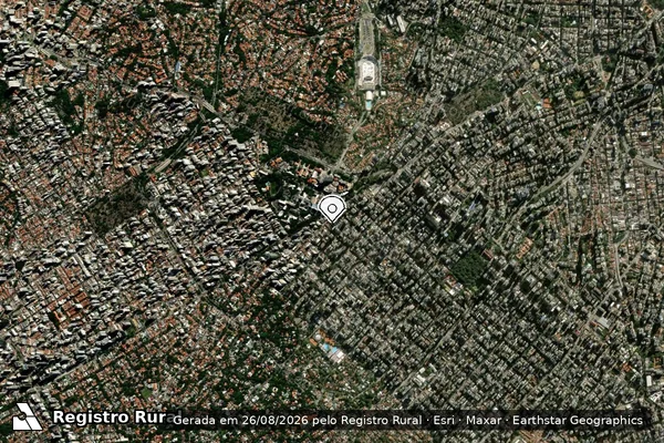 Imagem de satélite de Infração da Fauna em São Paulo - SP (marcador da localização)