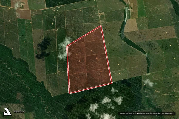 Imagem de satélite — Embargo IBAMA — Infração da Flora - Porto Velho/RO