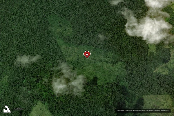 Imagem de satélite de Infração Ambiental em São Félix do Xingu - PA (marcador da localização)