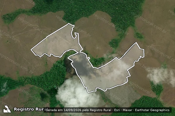 Imagem de satélite — Embargo IBAMA — Infração da Flora - Tartarugalzinho/AP