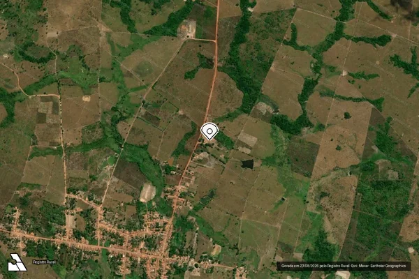 Imagem de satélite de Infração da Flora em Zé Doca - MA (marcador da localização)