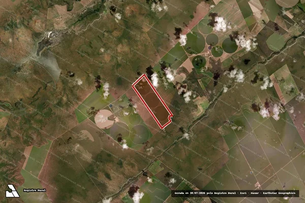 Imagem de satélite — Embargo IBAMA — Infração da Flora — Jaborandi/BA