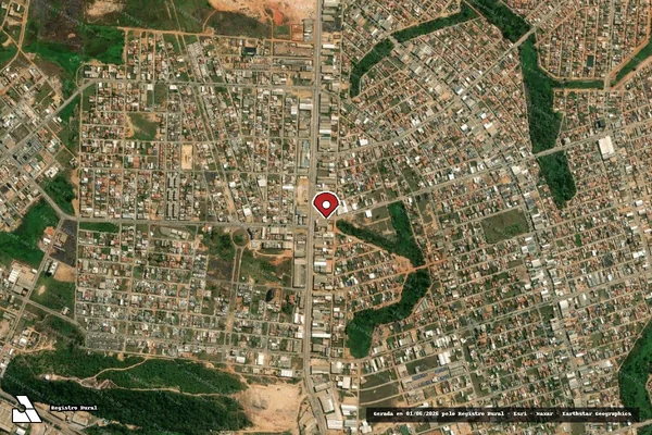 Imagem de satélite de Infração Ambiental em Pacajá - PA (marcador da localização)