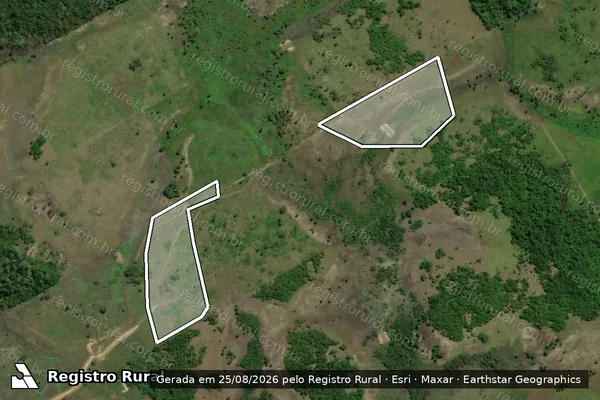 Imagem de satélite de Infração da Flora em Cantá - RR