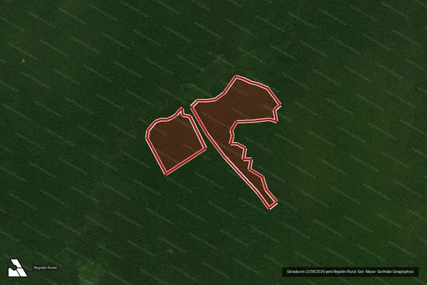Imagem de satélite de Infração da Flora em Brasnorte - MT