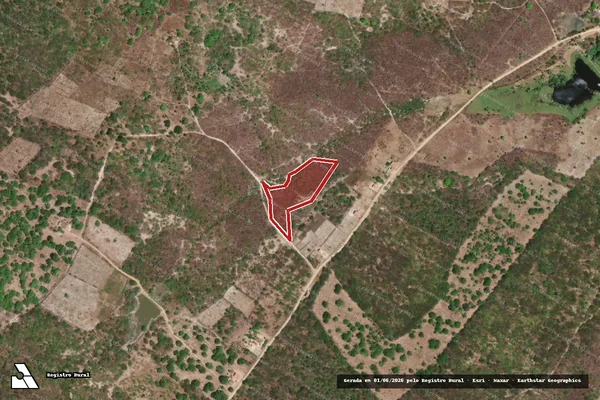 Imagem de satélite — Embargo IBAMA — Infração Ambiental — Santana do Acaraú/CE
