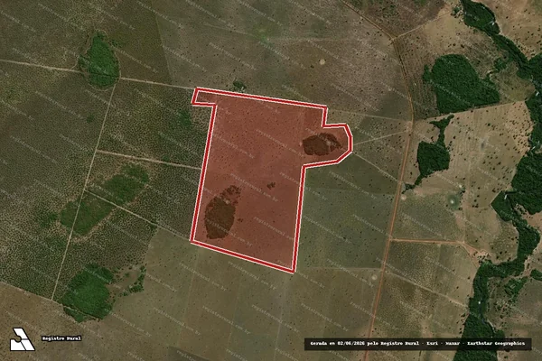 Imagem de satélite de Infração da Flora em Cocalinho - MT