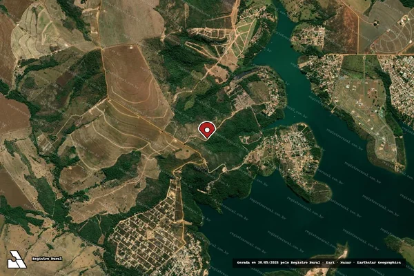 Imagem de satélite — Embargo IBAMA — Infração Ambiental - Abadiânia/GO