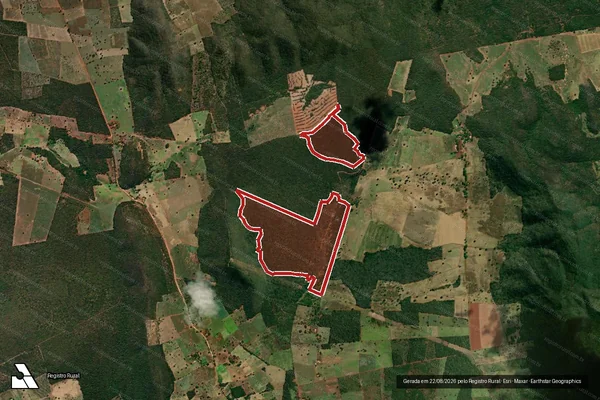 Imagem de satélite de Infração Ambiental em Riacho de Santana - BA