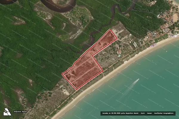 Imagem de satélite — Embargo IBAMA — Infração de Licenciamento(Não Classificada-Móvel) — Prado/BA