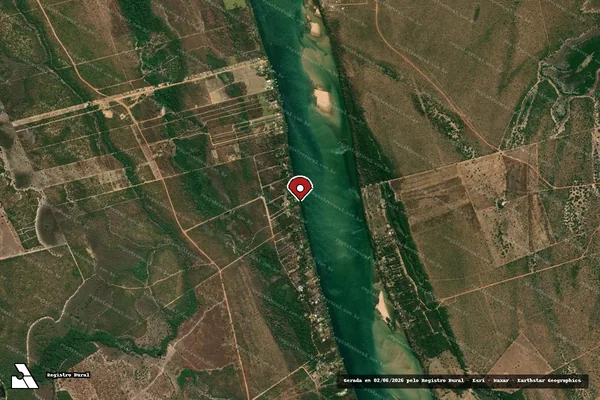 Imagem de satélite — Embargo IBAMA — Infração Ambiental — Peixe/TO
