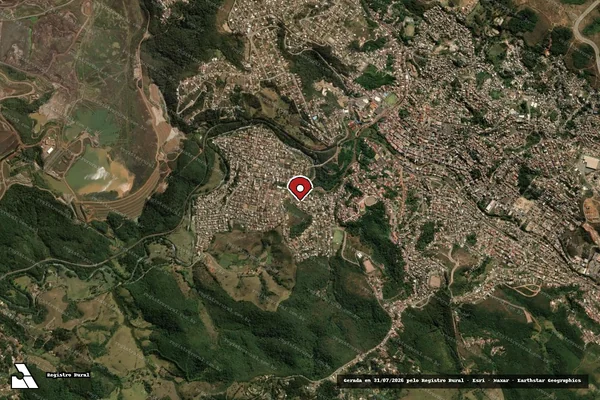 Imagem de satélite — Embargo IBAMA — Infração da Fauna — Congonhas/MG
