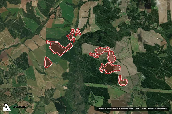 Imagem de satélite de Infração da Flora em São Mateus do Sul - PR