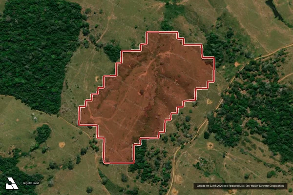Imagem de satélite de Desmatamento em Brasiléia - AC
