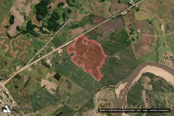 Imagem de satélite de Infração Ambiental em Cristal - RS