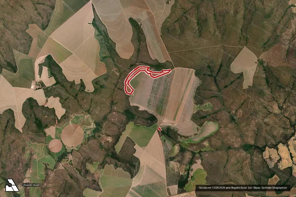 Imagem de satélite de Infração da Flora em Formoso - MG