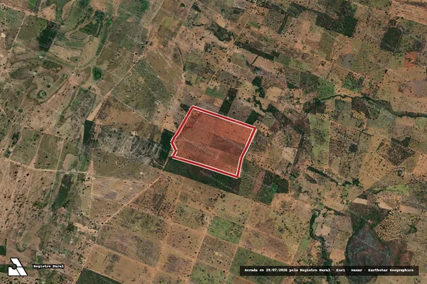 Imagem de satélite de Infração da Flora em São Francisco - MG
