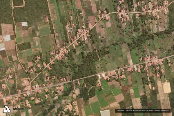 Imagem de satélite — Embargo IBAMA — Infração Ambiental - São Benedito/CE