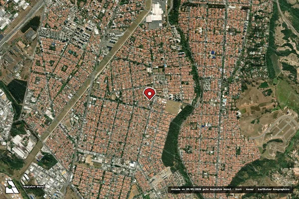 Imagem de satélite — Embargo IBAMA — Infração da Fauna — São José Dos Campos/SP